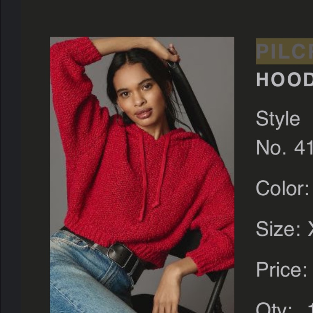 Pilcro knit hoodie Anthropologie Xs